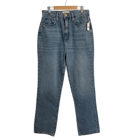 Triarchy Ms. Triarchy V-High Rise Straight Leg Medium Indigo Size 29 NWT